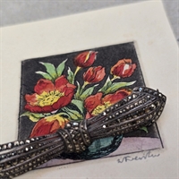 langstrakt-sløjfebroche-sølv-med-magasit-sten-vintagebroche-835s